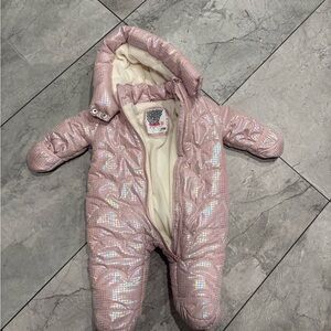 Kensie Girl Sparkling Pink Snowsuit Footie
